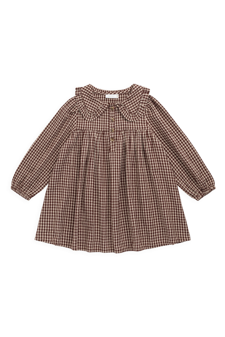 Organic Cotton Ira Dress - Cinnamon Gingham 4YR