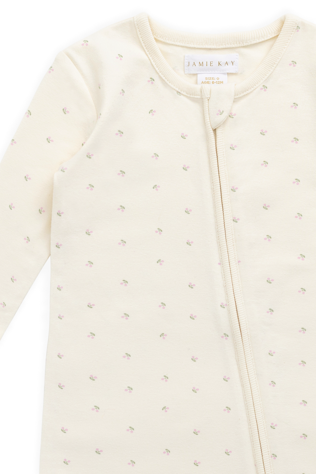 Organic Cotton Jude Onepiece - Ditsy Cherries Childrens Onepiece from Jamie Kay USA