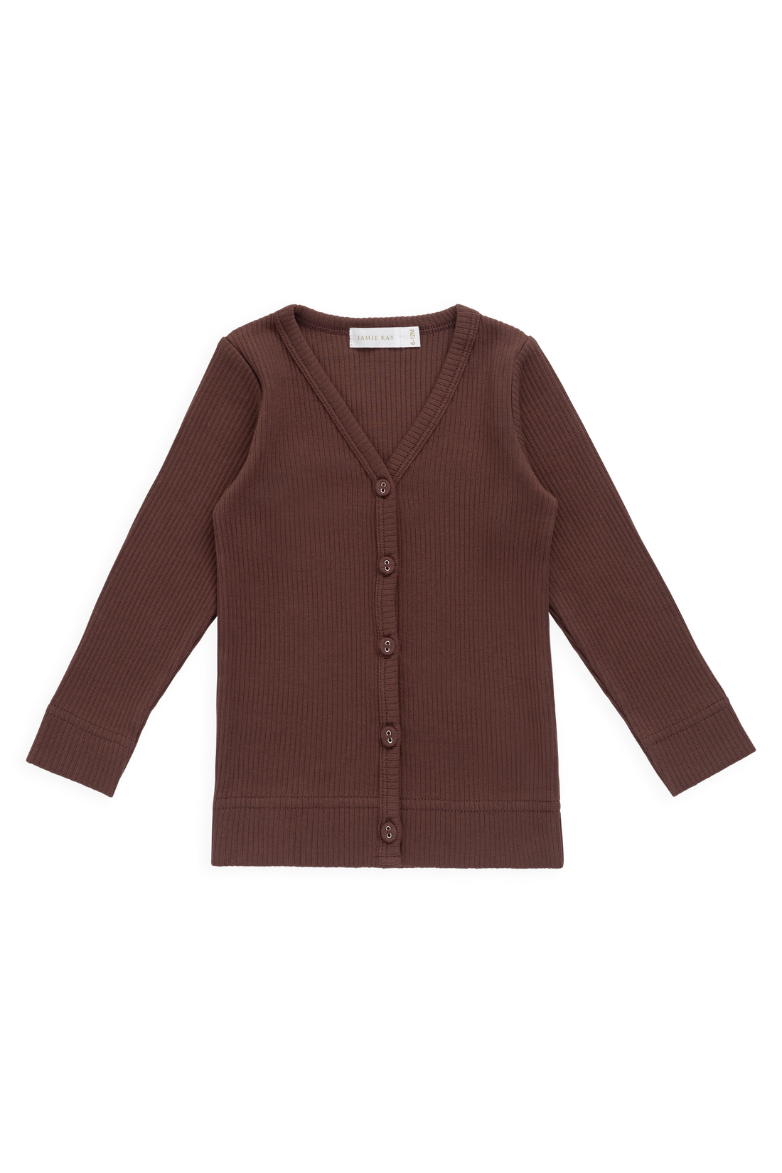 Organic Cotton Modal Cardigan - Burnt Cinnamon Childrens Cardigan from Jamie Kay USA