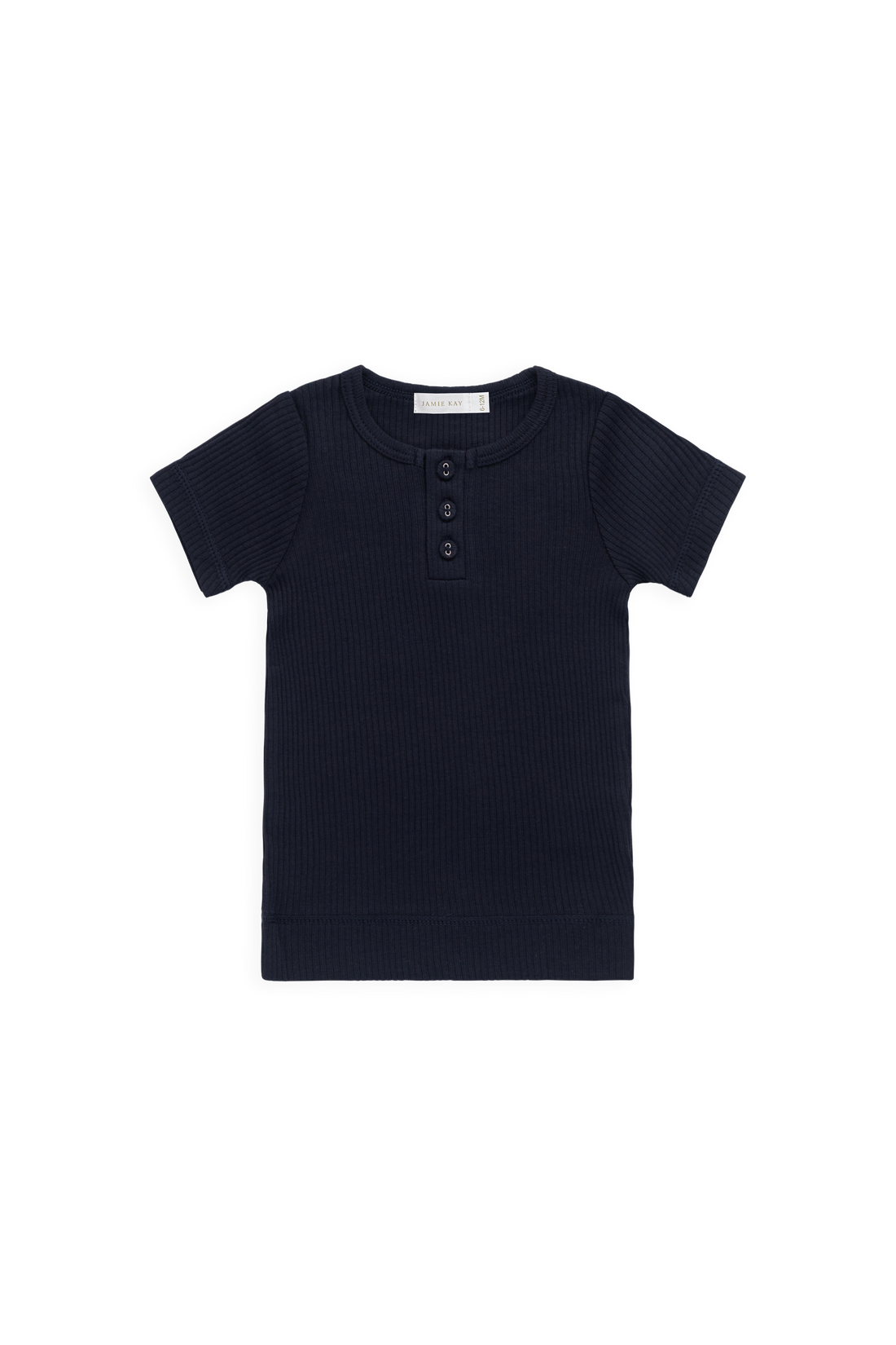 Organic Cotton Modal Henley Tee - Eclipse Childrens Top from Jamie Kay USA