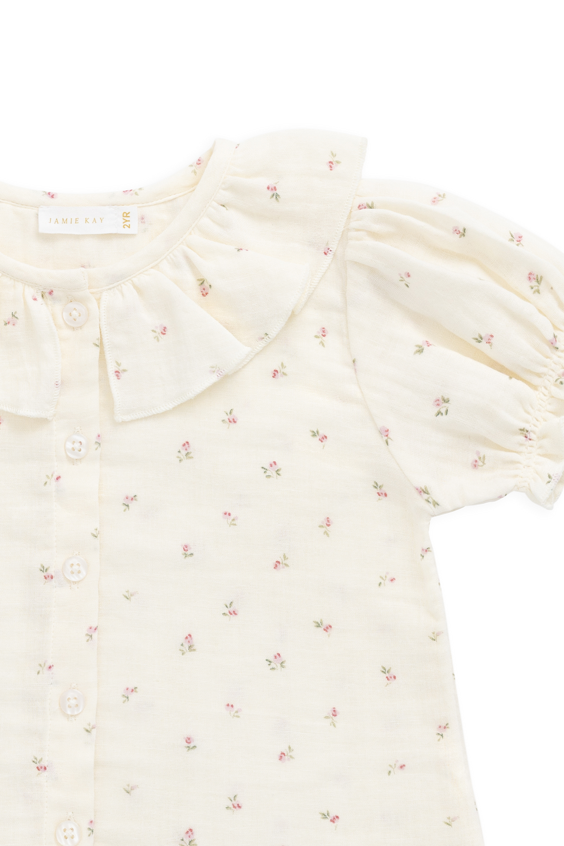 Organic Cotton Muslin Alora Top - Willow Rose Childrens Top from Jamie Kay USA