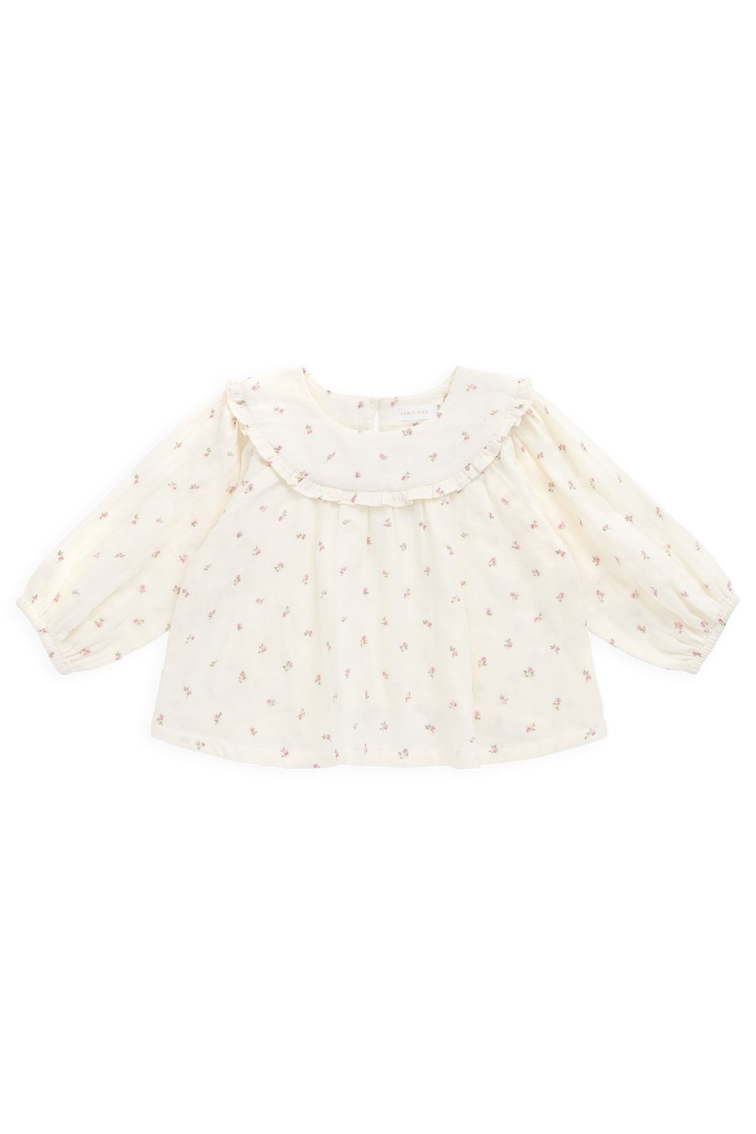 Organic Cotton Muslin Amira Blouse - Willow Rose Childrens Top from Jamie Kay USA