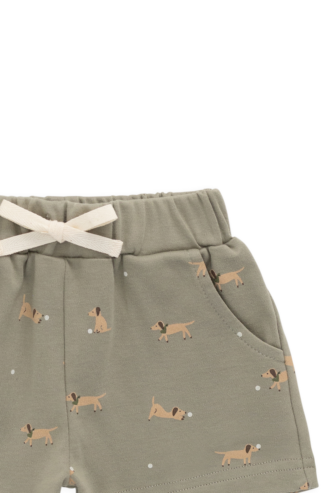 Pima Cotton Wesley Short - Play Ball Vert Childrens Short from Jamie Kay USA