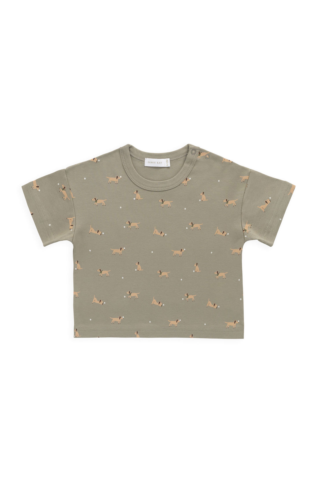 Pima Cotton Wesley Tee - Play Ball Vert Childrens Top from Jamie Kay USA