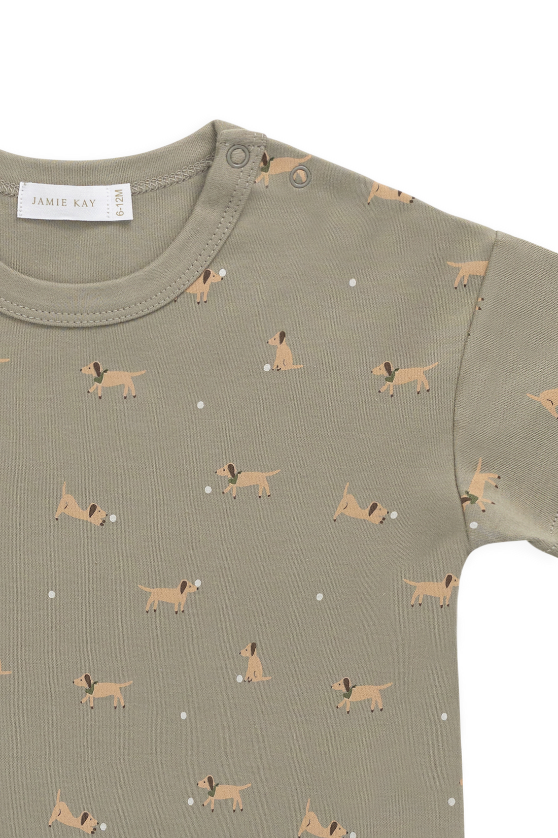 Pima Cotton Wesley Tee - Play Ball Vert Childrens Top from Jamie Kay USA