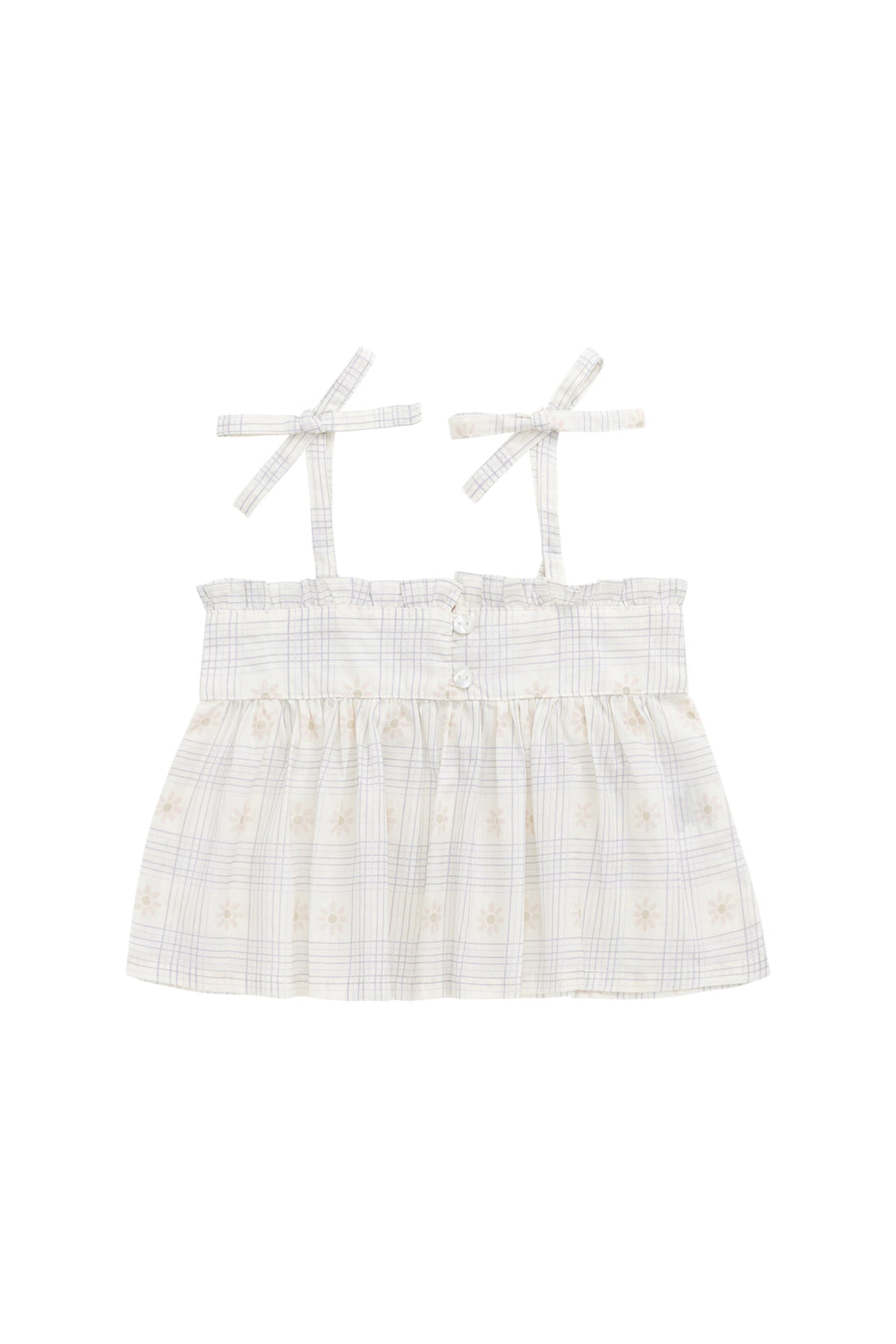 Organic Cotton Ariel Top - Marguerite Egret Childrens Top from Jamie Kay USA