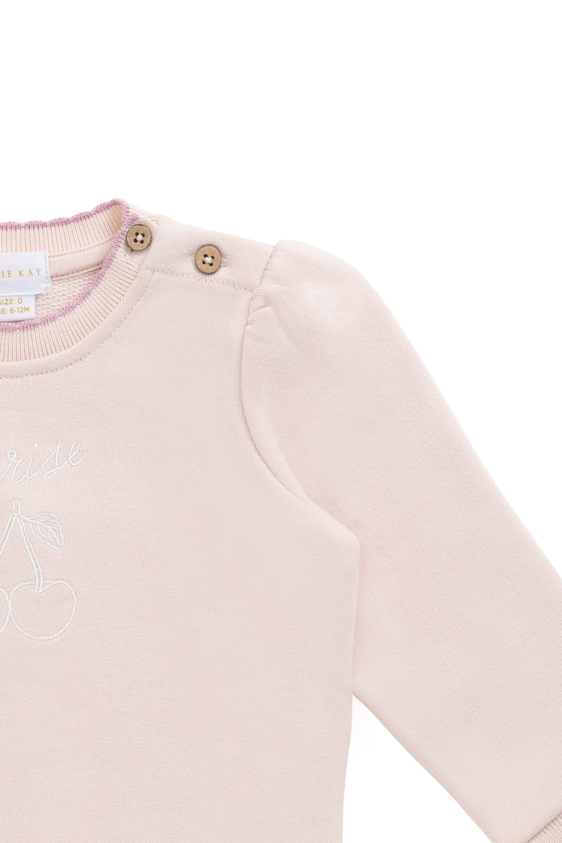 Organic Cotton Monroe Sweatshirt - Morganite Cerise Childrens Top from Jamie Kay USA