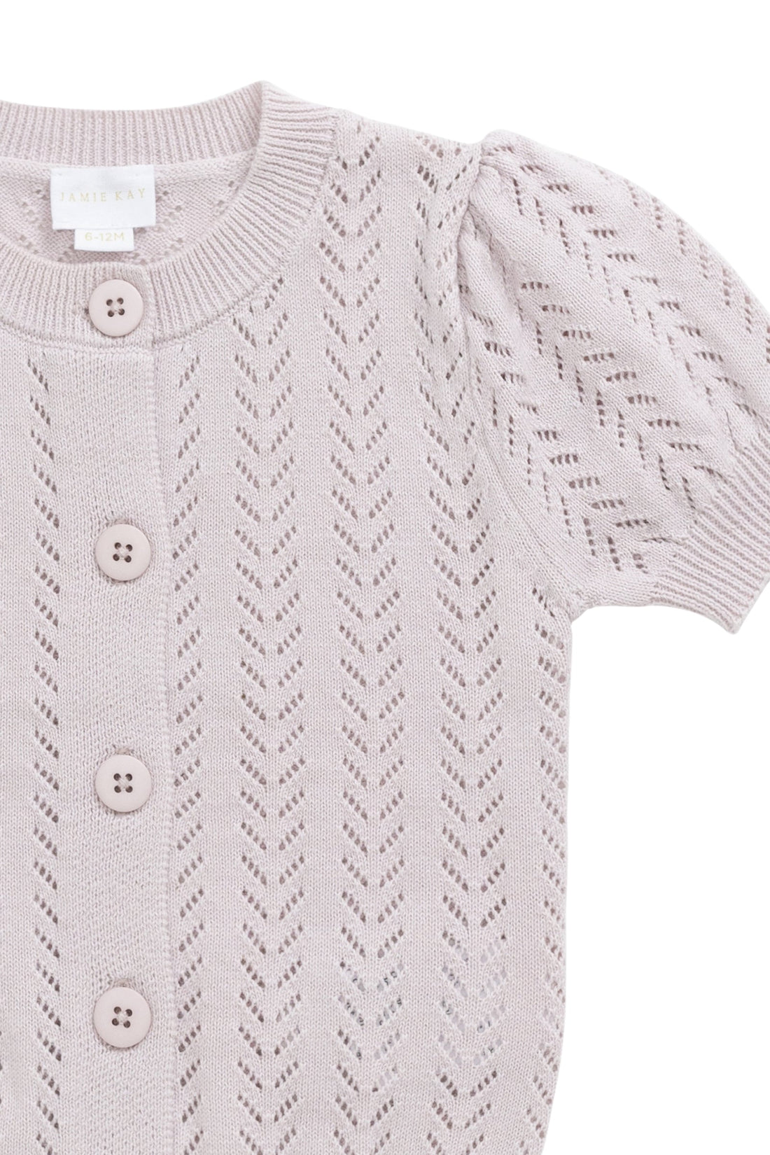 Aria Knitted Top - Pale Lilac Childrens Jumper from Jamie Kay USA