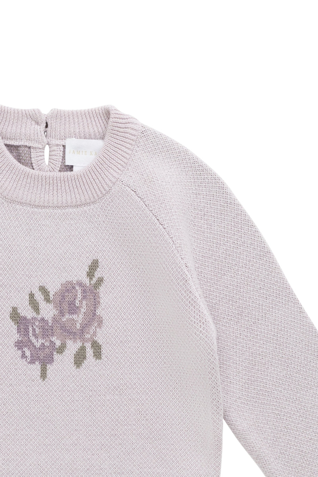 Lillian Jumper - Jacquard Gray Lilac Childrens Jumper from Jamie Kay USA
