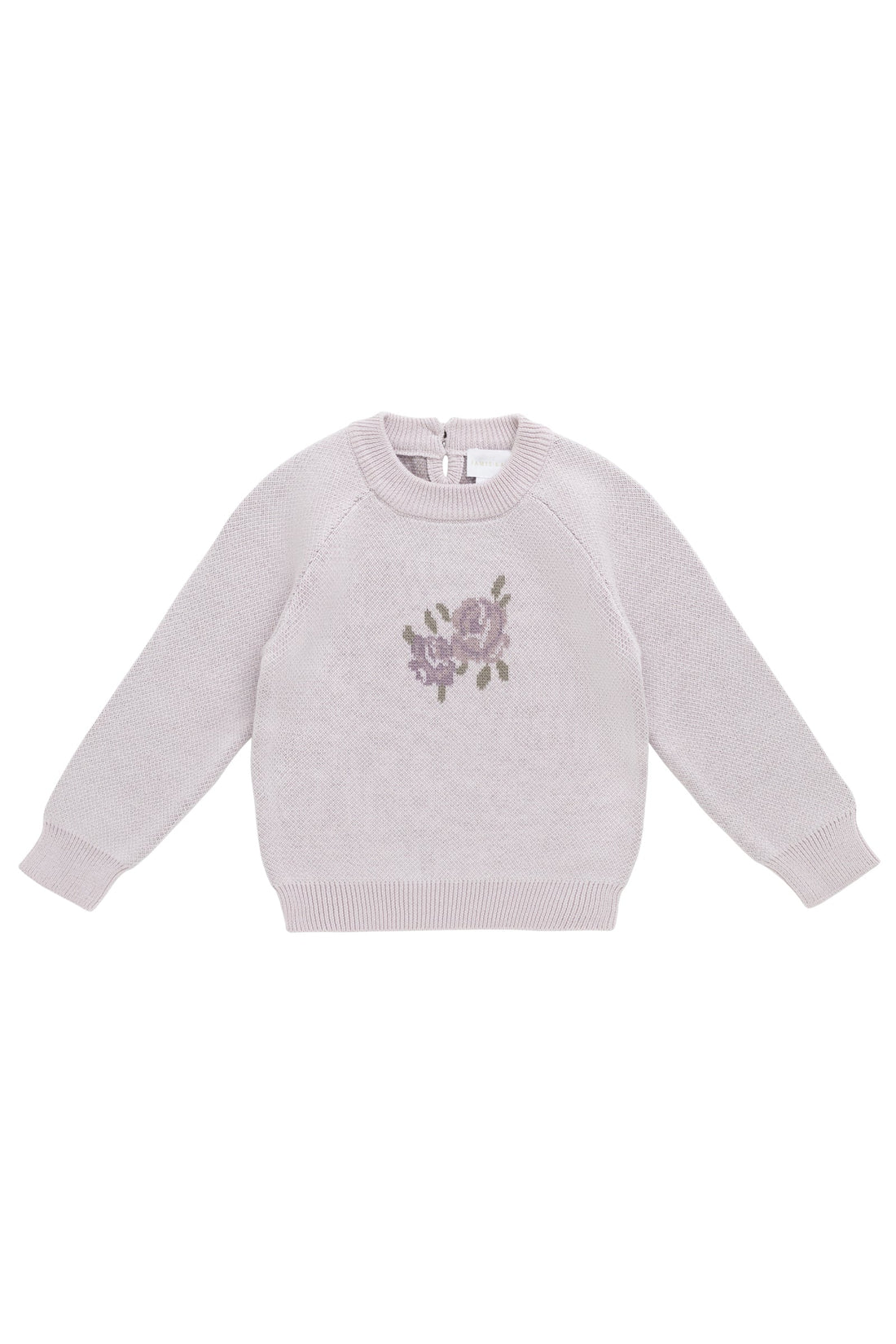 Lillian Jumper - Jacquard Gray Lilac Childrens Jumper from Jamie Kay USA
