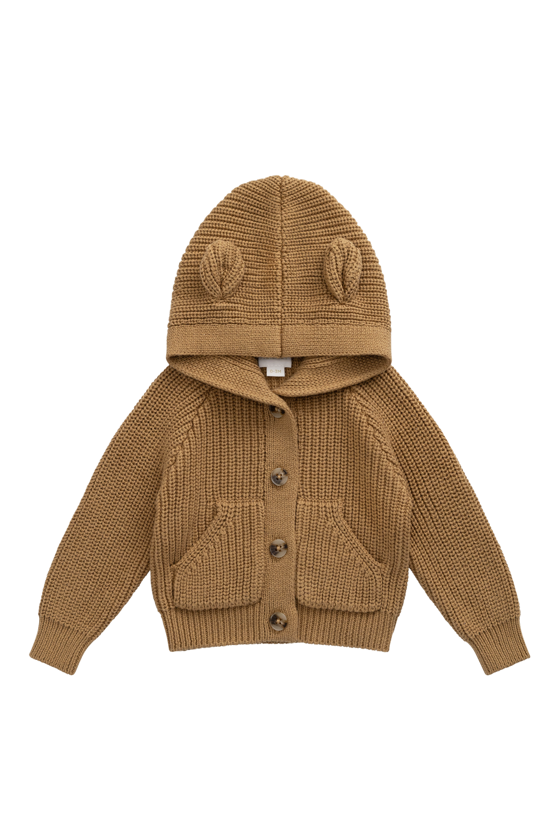 Bear Cardigan - Tawny Brown Childrens Cardigan from Jamie Kay USA