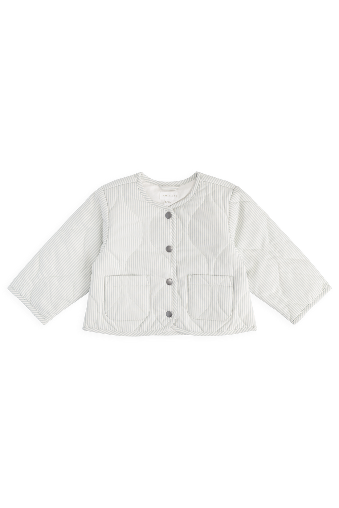 Elio Jacket - Fine Stripe Cloud/Bluegum Childrens Jacket from Jamie Kay USA