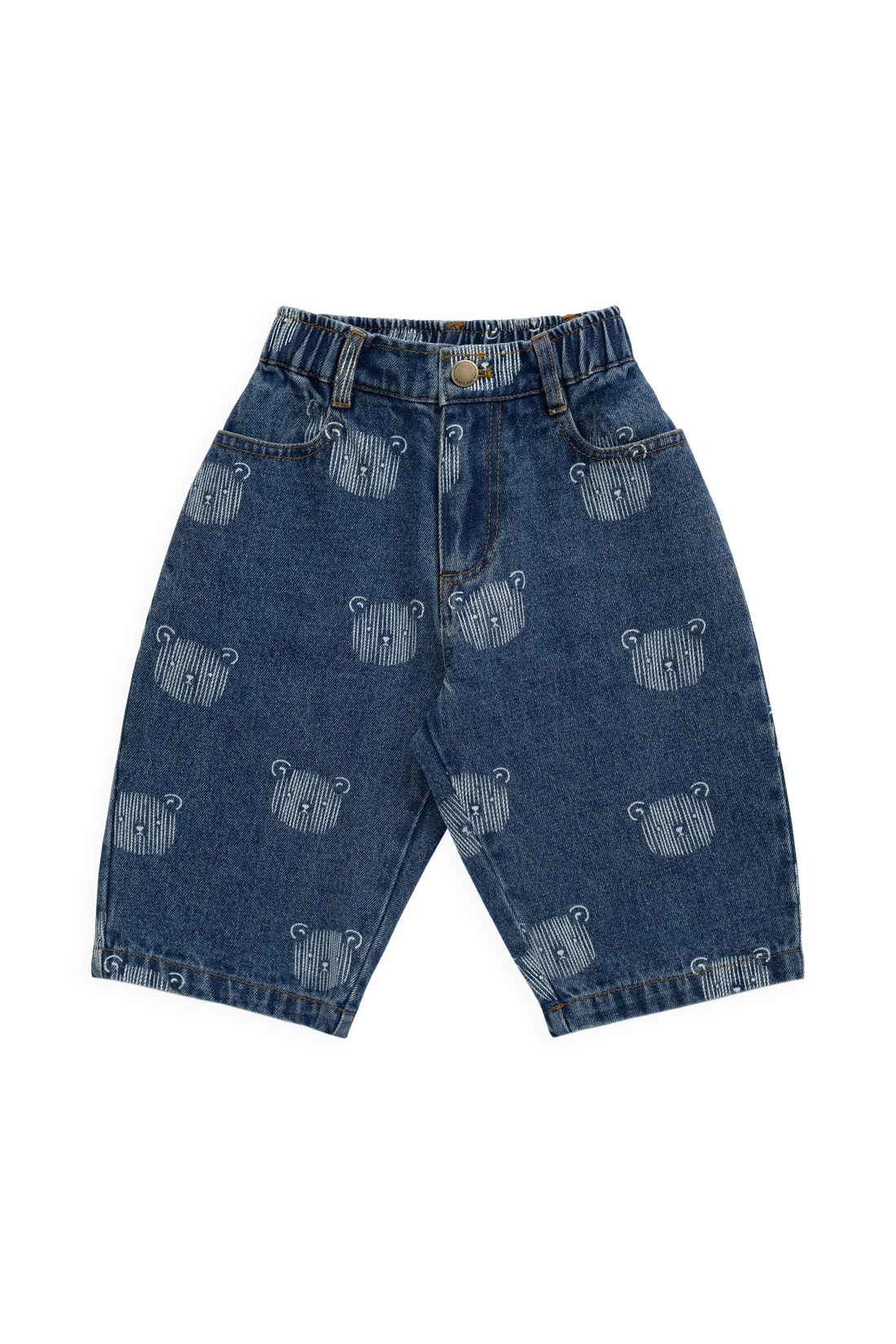 Linus Denim Pant - Teddy Face Denim Childrens Pant from Jamie Kay USA
