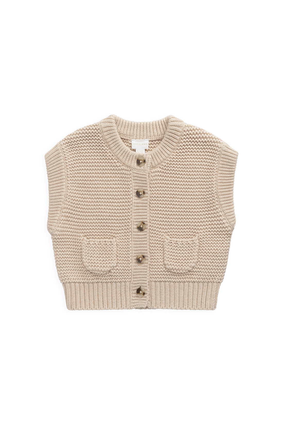 Rome Knit Vest - Oat Marle – Jamie Kay USA