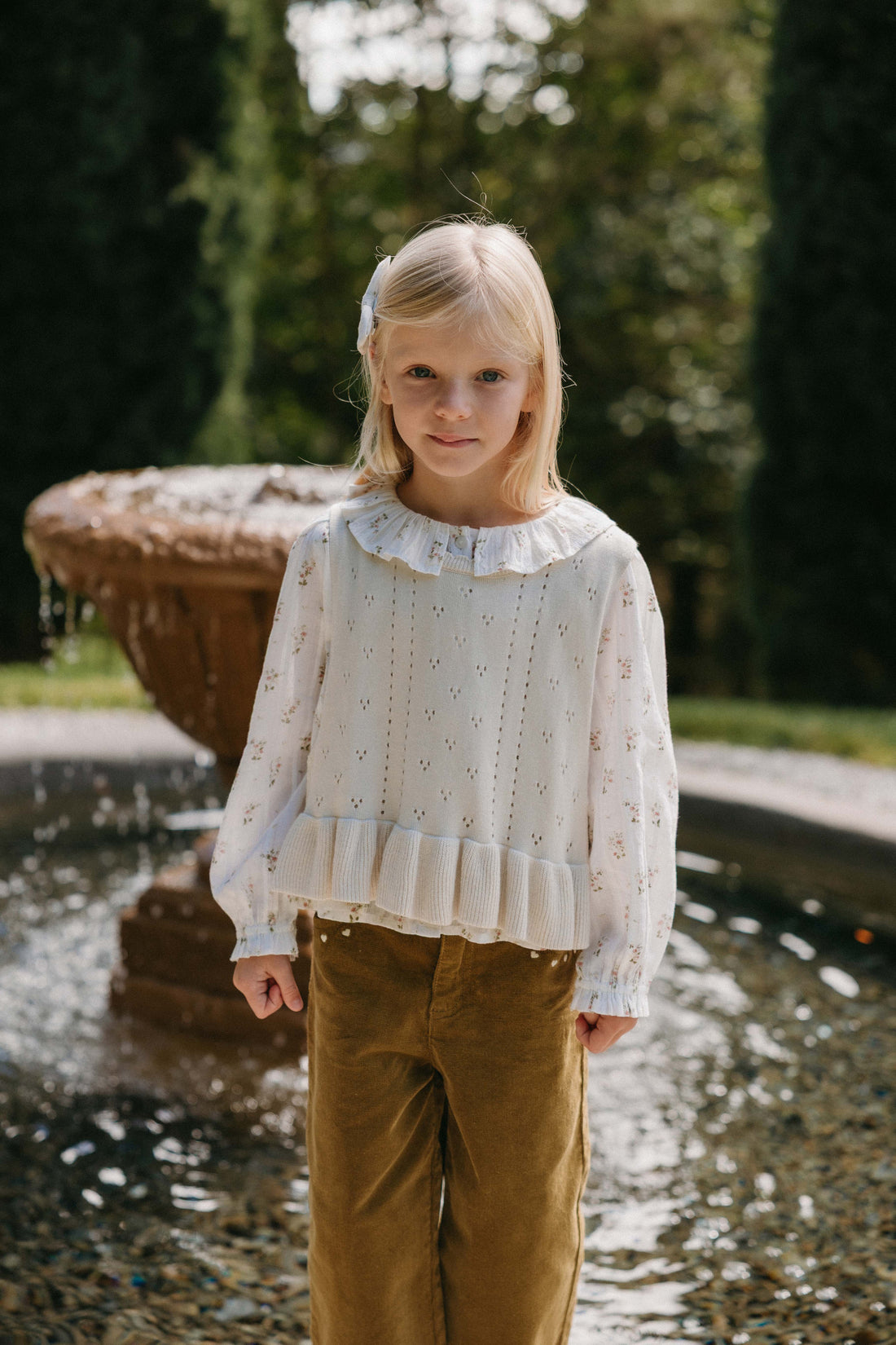 Organic Cotton Brynlee Top - Josepha Egret Childrens Top from Jamie Kay USA