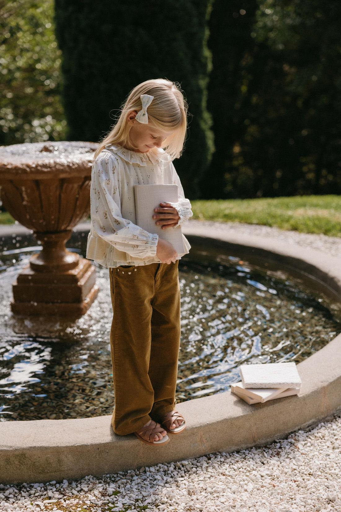 Organic Cotton Brynlee Top - Josepha Egret Childrens Top from Jamie Kay USA