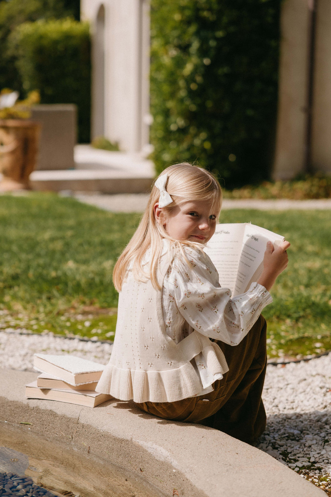 Organic Cotton Brynlee Top - Josepha Egret Childrens Top from Jamie Kay USA