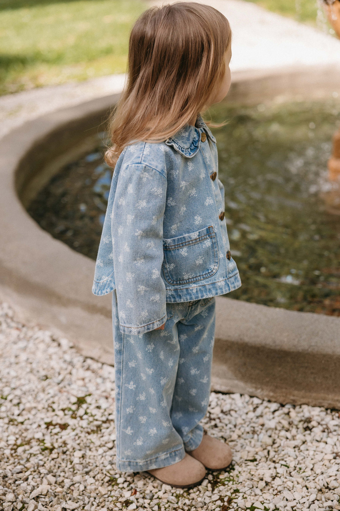 Malani Jacket - Tully Floral Denim Childrens Jacket from Jamie Kay USA