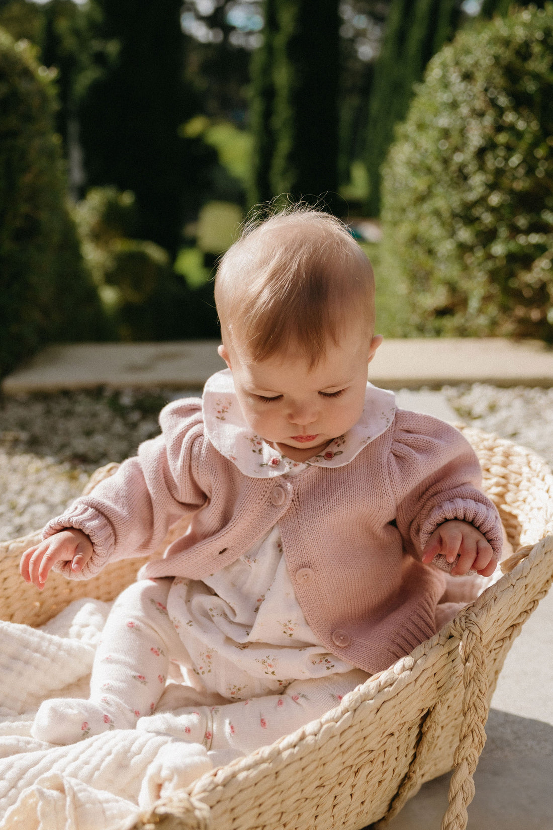 Tasha Knitted Cardigan - Sweetpea Marle Childrens Cardigan from Jamie Kay USA