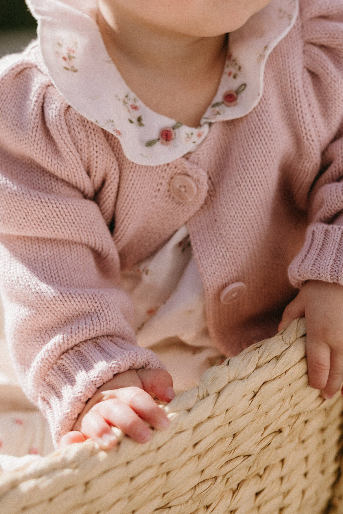 Tasha Knitted Cardigan - Sweetpea Marle Childrens Cardigan from Jamie Kay USA