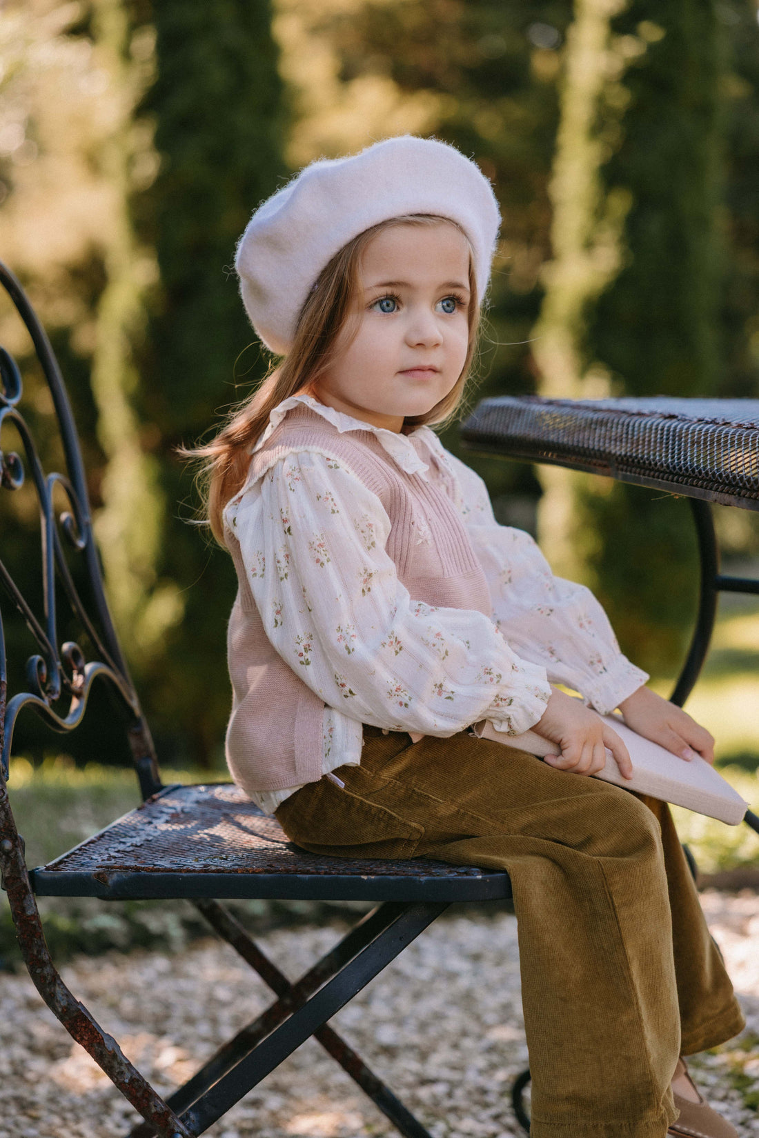 Abbie Knitted Top - Sweetpea Marle Abbie Flower Childrens Top from Jamie Kay USA