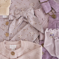 Organic Cotton Bow - Lulu Bloom Iris Childrens Bow from Jamie Kay USA