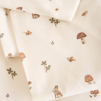 Organic Cotton Wrap Blanket - Foraging Friends Childrens Blanket from Jamie Kay USA