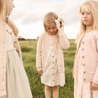 Organic Cotton Poppy Dress - Dainty Egret Blues Childrens Dress from Jamie Kay USA