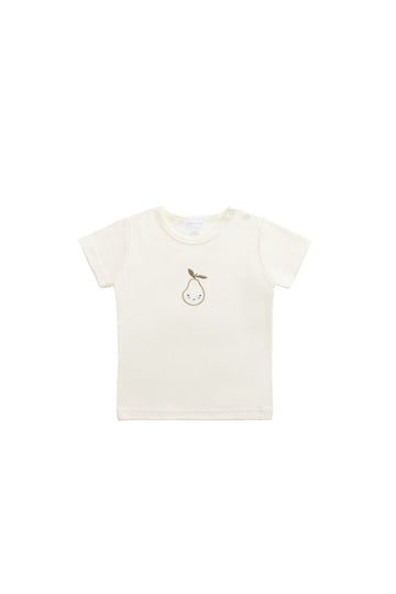 Aude Pima Cotton Tee - Milk Pear Childrens Top from Jamie Kay USA