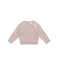 Audrey Knitted Jumper - Soft Misty Marle Childrens Cardigan from Jamie Kay USA