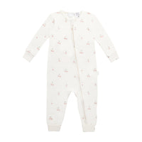 Bamboo Aspen Onepiece - Cherry Love Parchment Childrens Pyjama from Jamie Kay USA