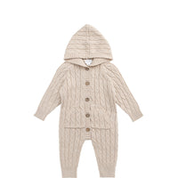 Benjamin Onepiece - Oatmeal Marle Childrens Onepiece from Jamie Kay USA