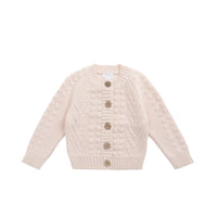 Cable Knitted Jumper - Ballet Pink Childrens Jumper from Jamie Kay USA