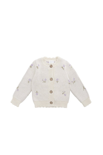 Delilah Cardigan - Lavender Small Childrens Cardigan from Jamie Kay USA