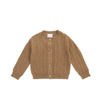 Emily Knitted Cardigan - Caramel Cream Childrens Cardigan from Jamie Kay USA