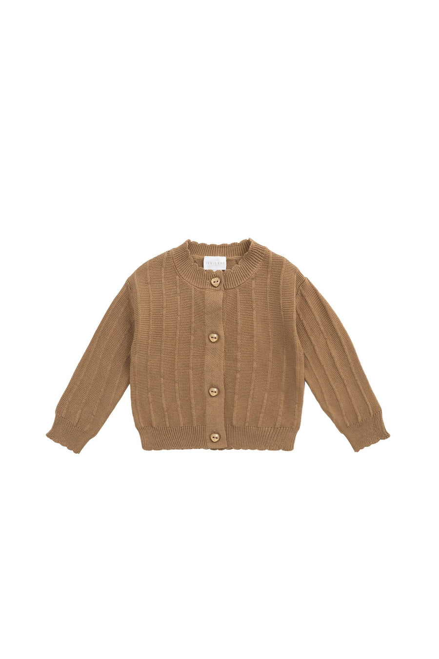 Emily Knitted Cardigan - Caramel Cream Childrens Cardigan from Jamie Kay USA