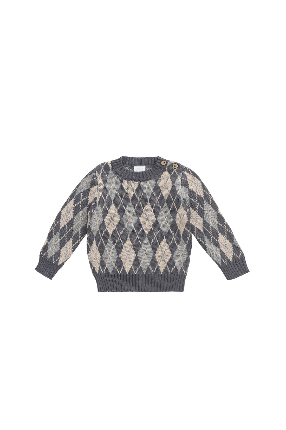 Enzo Jumper - Enzo Jacquard - Lava Smoke Childrens Jumper from Jamie Kay USA