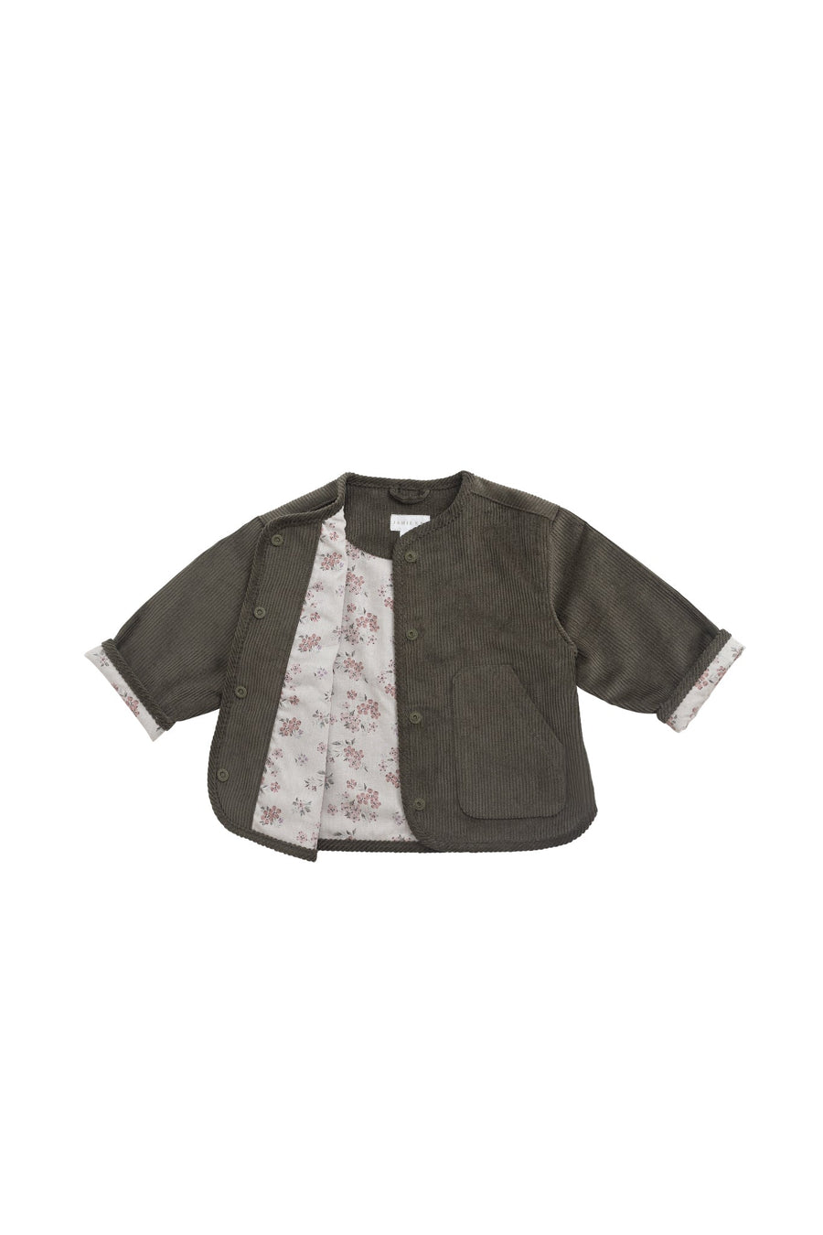 Esther Corduroy Jacket - Khaki/Selena Blush Childrens Jacket from Jamie Kay USA