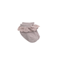 Frill Ankle Sock - Mushroom Childrens Socks from Jamie Kay USA