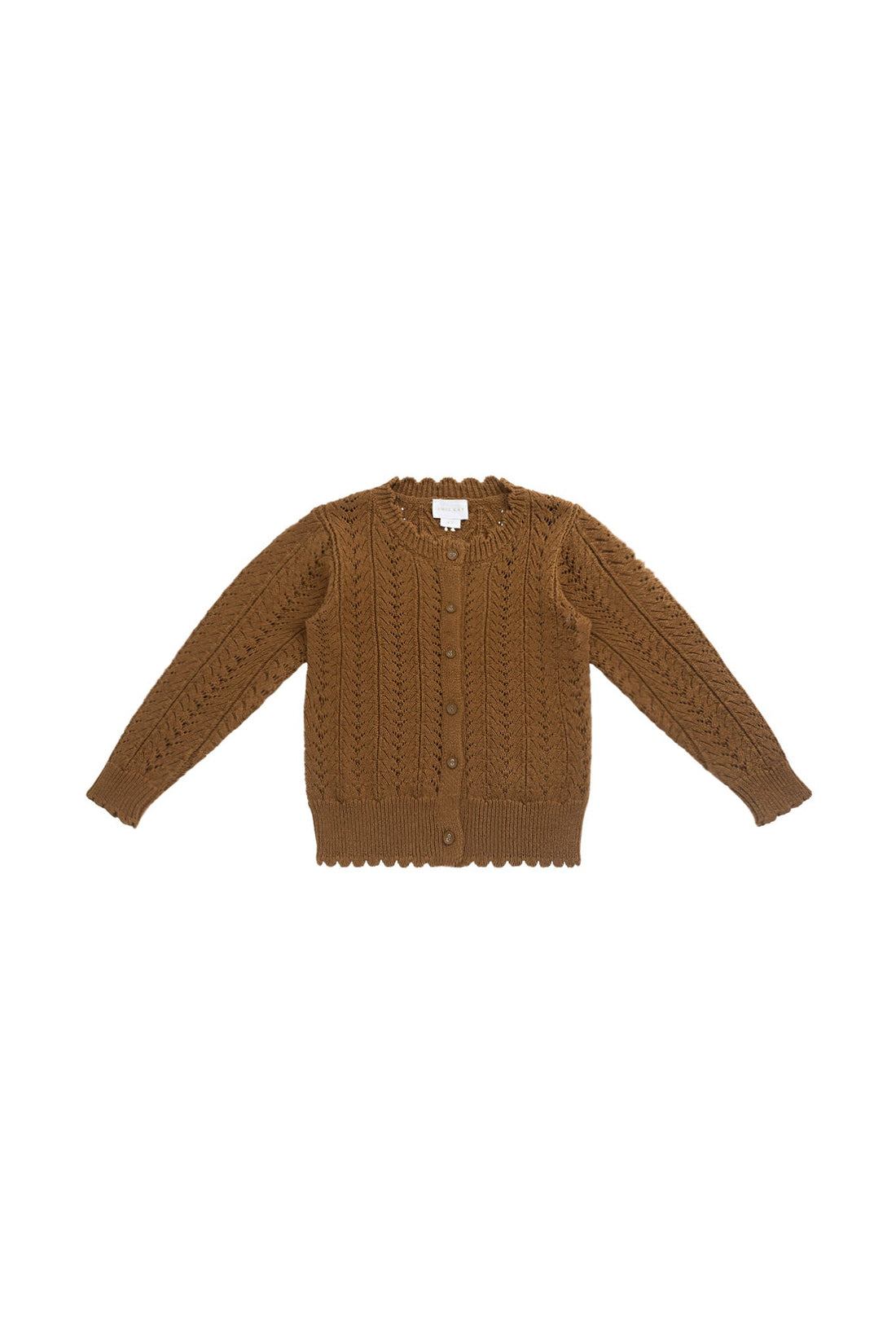 Hannah Knitted Cardigan - Mushroom (bronze) Childrens Cardigan from Jamie Kay USA