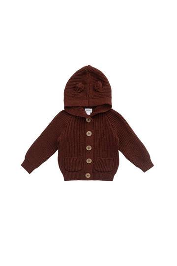 Humphrey Knitted Cardigan - Fox Marle Childrens Cardigan from Jamie Kay USA