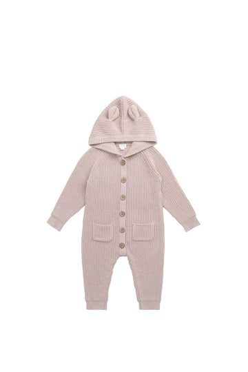 Luca Knitted Onepiece - Soft Misty Marle Childrens Cardigan from Jamie Kay USA