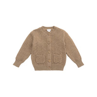 Maverick Cardigan - Toffee Marle Childrens Cardigan from Jamie Kay USA