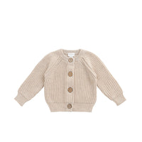 Max Cardigan - Oatmeal Marle Childrens Cardigan from Jamie Kay USA