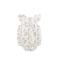 Organic Cotton Annabella Romper - Selena Blush Childrens Bodysuit from Jamie Kay USA