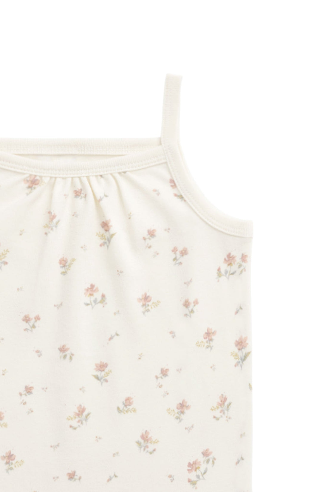 Organic Cotton Casey Top - Emilia Egret Childrens Singlet from Jamie Kay USA