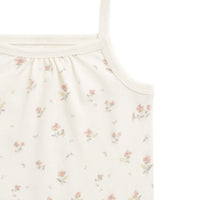 Organic Cotton Casey Top - Emilia Egret Childrens Singlet from Jamie Kay USA