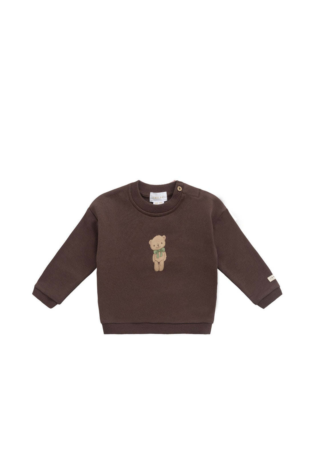 Organic Cotton Damien Sweatshirt - Earth Little Ted Childrens Top from Jamie Kay USA