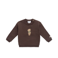 Organic Cotton Damien Sweatshirt - Earth Little Ted Childrens Top from Jamie Kay USA