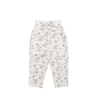 Organic Cotton Elodie Pant - Selena Blush Childrens Pant from Jamie Kay USA